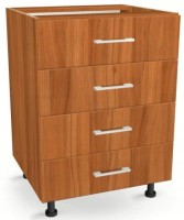 Szafka z Szufladami Czterema Równymi 60 cm ORZECH WŁOSKI 82/60/52,1