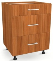 Szafka z Szufladami Trzema 60 cm ORZECH WŁOSKI 82/60/52,1