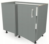 Szafka stojąca narożna 110 cm z ścianką stałą GRAFIT 82/110/52,1