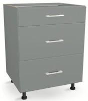Szafka z Szufladami Trzema 60 cm GRAFIT 82/60/52,1