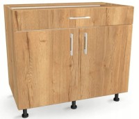 Szafka kuchenna z szufladą i półką 100 cm DĄB CRAFT ZŁOTY82/100/52,1