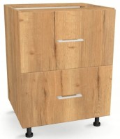 Szafka z Szufladami Dwoma 50cm DĄB CRAFT ZŁOTY 82/50/52,1