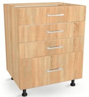 Szafka z Szufladami Czterema Jedna wysoka 55cm DĄB SONOMA 82/55/52,1
