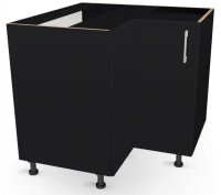 Szafka stojąca narożna wewnętrzna 80 cm CZARNA 82/80/52,1