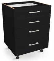 Szafka z Szufladami Czterema Jedna wysoka 40cm CZARNA 82/40/52,1