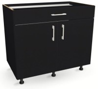 Szafka kuchenna z szufladą i półką 95 cm CZARNA 82/95/52,1