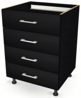 Szafka z Szufladami Czterema równymi 65cm CZARNA 82/65/52,1