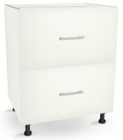 Szafka z Szufladami Dwoma 65cm BIAŁA 82/65/52,1