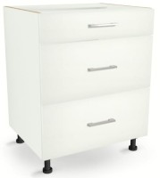 Szafka z Szufladami Trzema 50cm BIAŁA 82/50/52,1