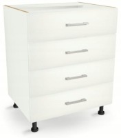Szafka z Szufladami Czterema równymi 50cm BIAŁA 82/50/52,1