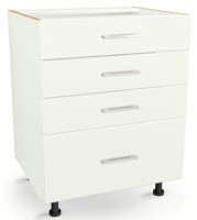 Szafka z Szufladami Czterema Jedna wysoka 65cm BIAŁA 82/65/52,1