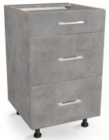 Szafka z Szufladami Trzema 40cm BETON 82/40/52,1