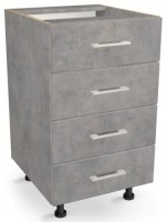 Szafka z Szufladami Czterema równymi 40cm BETON 82/40/52,1