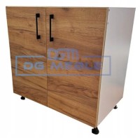 Szafka pod zlew 85cm 82/85/52,1 Korpus Popiel Front Dąb Craft Złoty Poziomo
