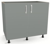 Szafka pod zlew z Dwoma frontami 100 cm GRAFIT 82/100/52,1