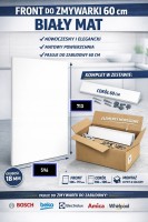 Front do zmywarki 60 cm + cokół |9003 BIAŁY MAT | Zabudowa | Premium