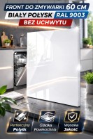 Front do zmywarki 60 cm - LAKIER RAL BIAŁY 9003 POŁYSK - PREMIUM