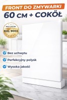 Front do zmywarki 60 cm plus cokół - LAKIER RAL BIAŁY 9003 POŁYSK - PREMIUM