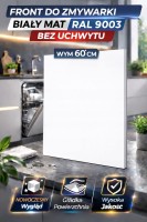 Front do zmywarki 60 cm |9003 BIAŁY MAT | Zabudowa | Premium