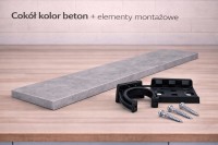 Cokół kuchenny / maskownica meblowa 10 × 44,6 cm | Kolor Beton