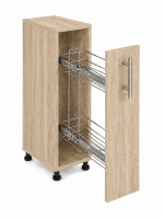 Szafka Cargo z koszem 15 cm DĄB SONOMA ZŁOŻONA 82/15/52,1